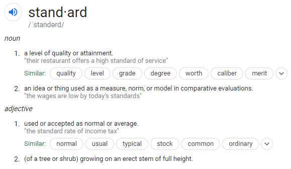 Standard Defined